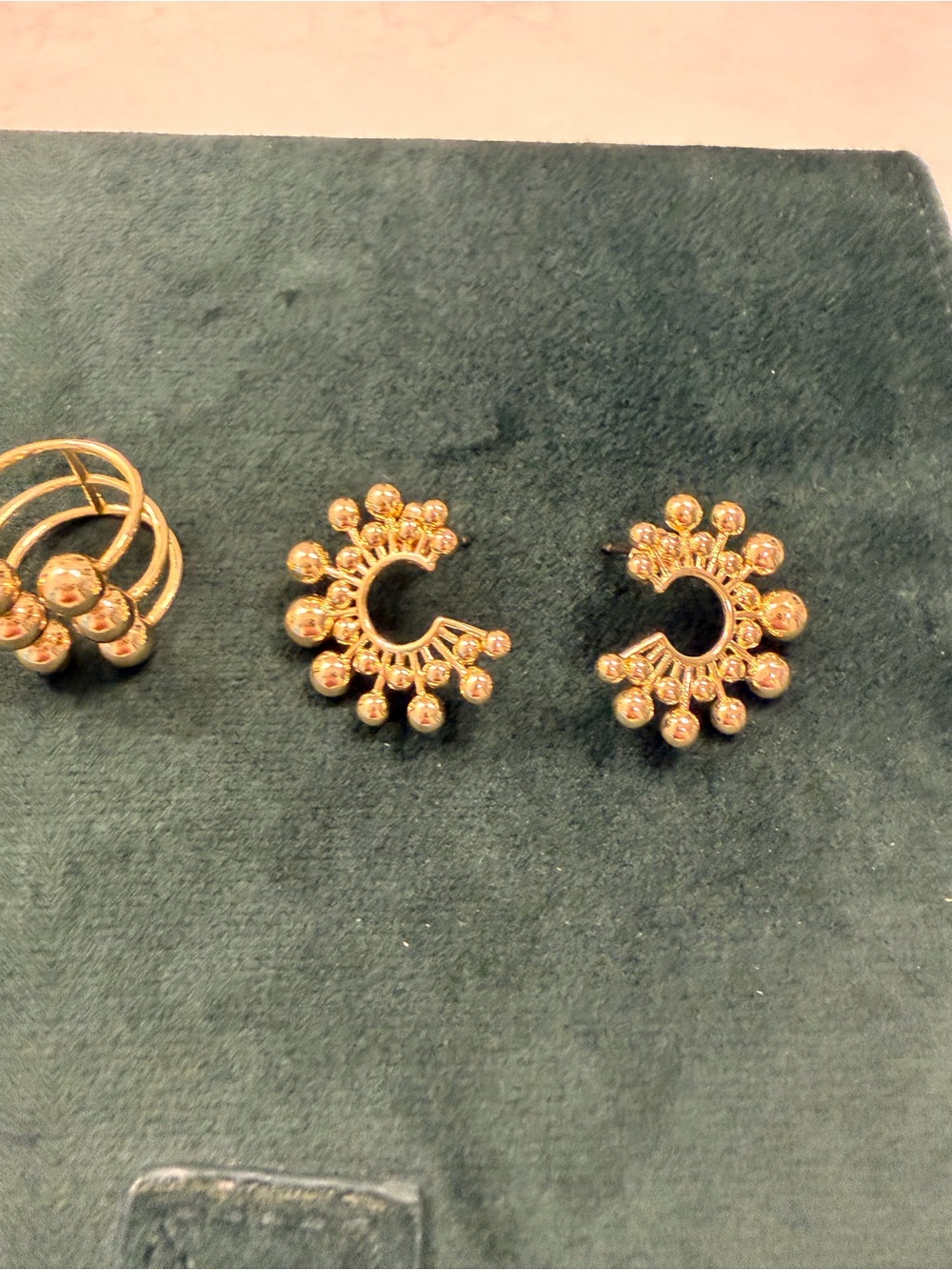 Gold-Tone Sunburst Hoop Earrings - Women's Fashion Jewelry